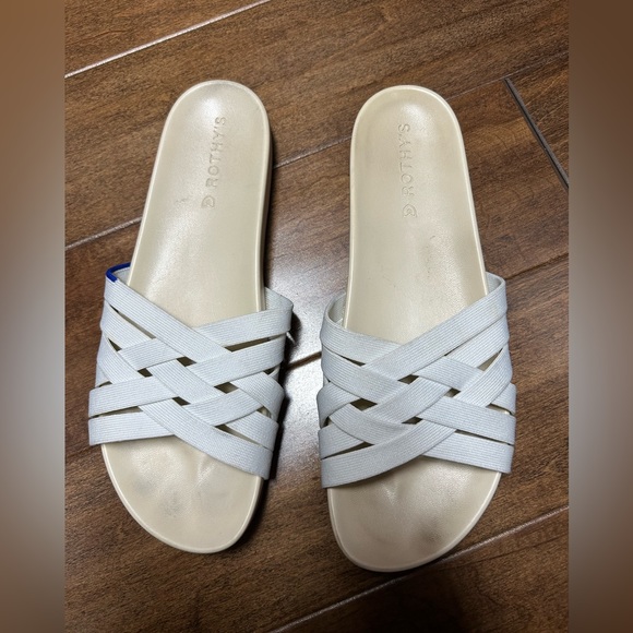 ROTHYS Slide Sandal in Cloud White Women’s Size 10 - Picture 1 of 6